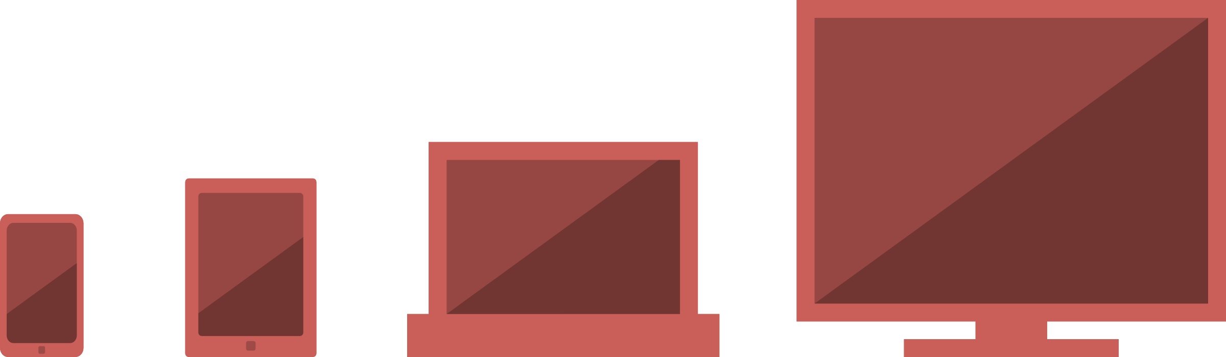 icon of phone, tablet, laptop, and television